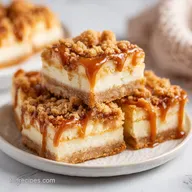 Caramel Apple Cheesecake Bars with Streusel