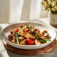 Chicken Vegetable Skillet: Pan-Seared Recipe for 4 Servings
