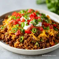 Taco Rice Bowl with Doritos for 4 Servings