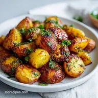 One Pan Garlic Roasted Russet Potatoes
