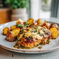 Garlic Parmesan Chicken Potatoes for 4 Servings
