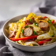 Sausage and Cabbage Stir Fry Skillet