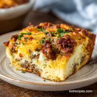 Sausage Egg Casserole: Baked for 9 Servings