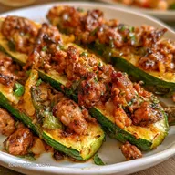 Sausage Stuffed Zucchini in 45 Minutes