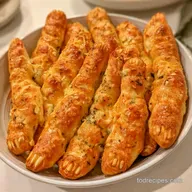 Witch Finger Breadsticks with Garlic and Cheese