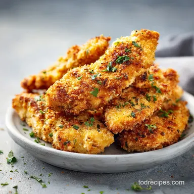 Homemade Baked Chicken Tenders for 4 Servings Recipe Card