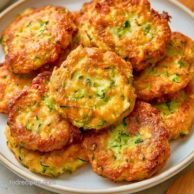 Baked Zucchini Fritters with Parmesan Recipe Card