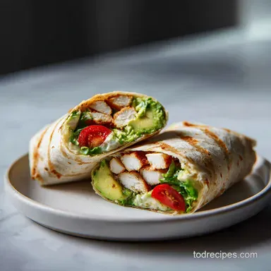 Chicken Avocado Wrap: Creamy Filling in 15 Min Recipe Card
