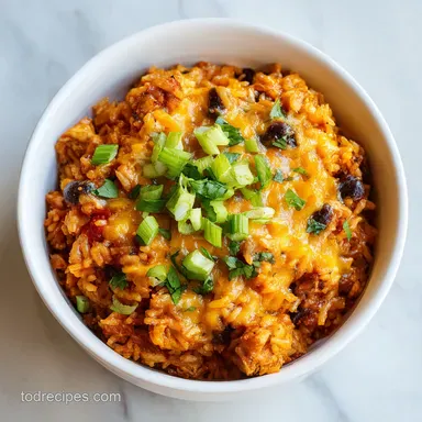 Chicken Enchilada Rice Casserole for 8 Servings Recipe Card