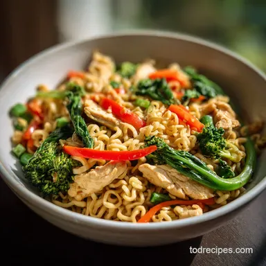 Chicken Ramen Stir Fry in 20 Minutes Recipe Card