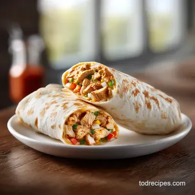 Chipotle Ranch Grilled Chicken Burrito Recipe for 4 Recipe Card