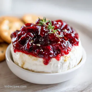 Cranberry and Brie Snack in 20 Minutes Recipe Card