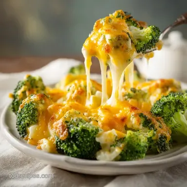 Broccoli Cheese Casserole in 40 Minutes Recipe Card