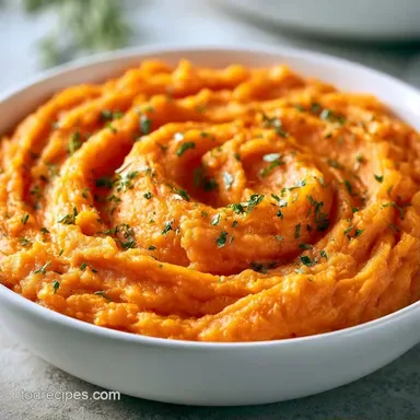 Mashed Sweet Potatoes in 35 Minutes Recipe Card