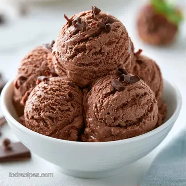 Dark Chocolate Ice Cream for 8 Servings Recipe Card