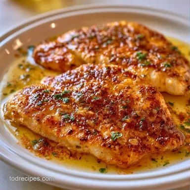 Garlic Butter Baked Tilapia (4 Servings) Recipe Card