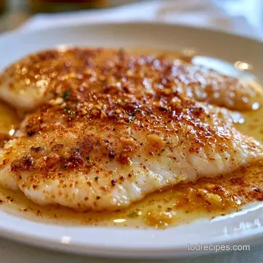 Oven Baked Garlic Butter Tilapia for 4 Recipe Card