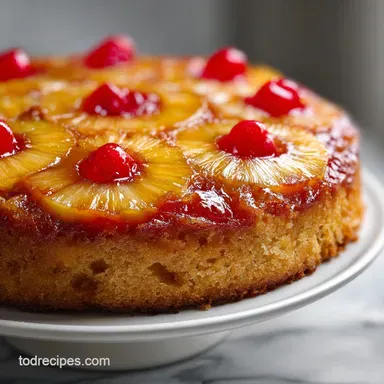 Gluten Free Pineapple Upside Down Cake: 55 Min Recipe Card