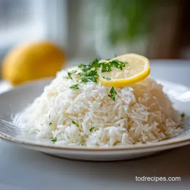 Greek Lemon Rice Recipe for 4 Servings Recipe Card