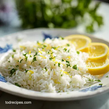 Greek Lemon Rice Recipe for 4 Servings