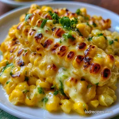 Charred Grilled BBQ Side Dish with Corn Recipe Card