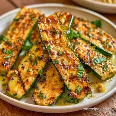 Grilled Zucchini with Herbs in 13 Minutes Recipe Card