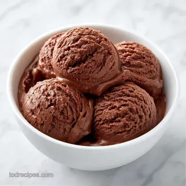 Chocolate Ice Cream for 8 Servings Recipe Card