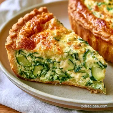 Zucchini Quiche for 8 Servings Recipe Card