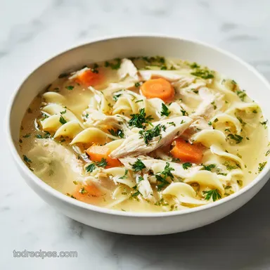 Chicken Noodle Soup in 90 Minutes with Silky Broth Recipe Card