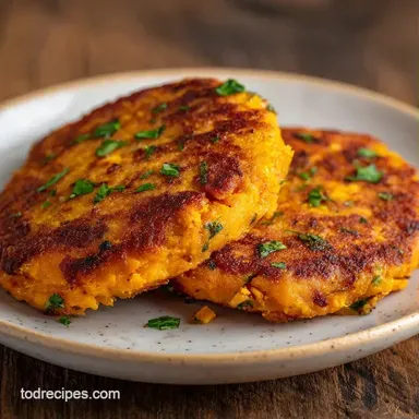 Sweet Potato Patties for 4 Servings Recipe Card