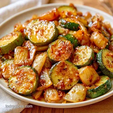 Japanese Zucchini Onions for 4 Servings Recipe Card