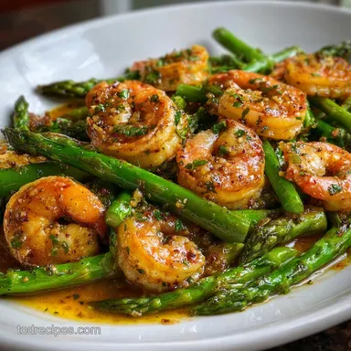 Lemon Garlic Shrimp and Asparagus in 15 Minutes Recipe Card