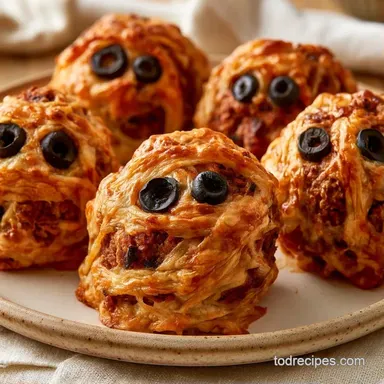Mummy Meatballs in 30 Minutes: Baked Recipe Card