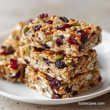 Homemade No Bake Granola Bars for 12 Recipe Card
