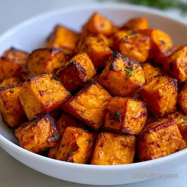 Oven Roasted Sweet Potato Cubes: Crispy Recipe Card