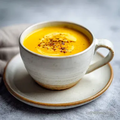 Pumpkin Soup Recipe with Apple for 6 Servings Recipe Card