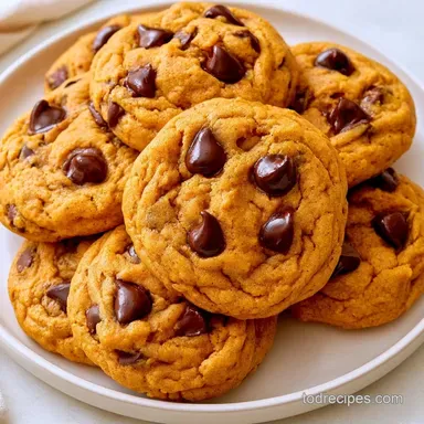 Pumpkin Spice Chocolate Chip Cookies Recipe Card