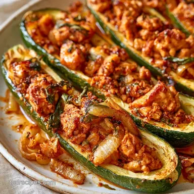 Stuffed Zucchini Boats in 35 Minutes Recipe Card