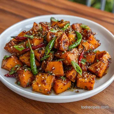 Sweet Potato Fry Sabzi for 4 Servings Recipe Card