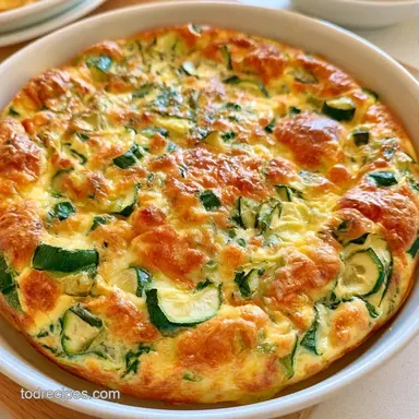 Oven Baked Zucchini Frittata Recipe Card
