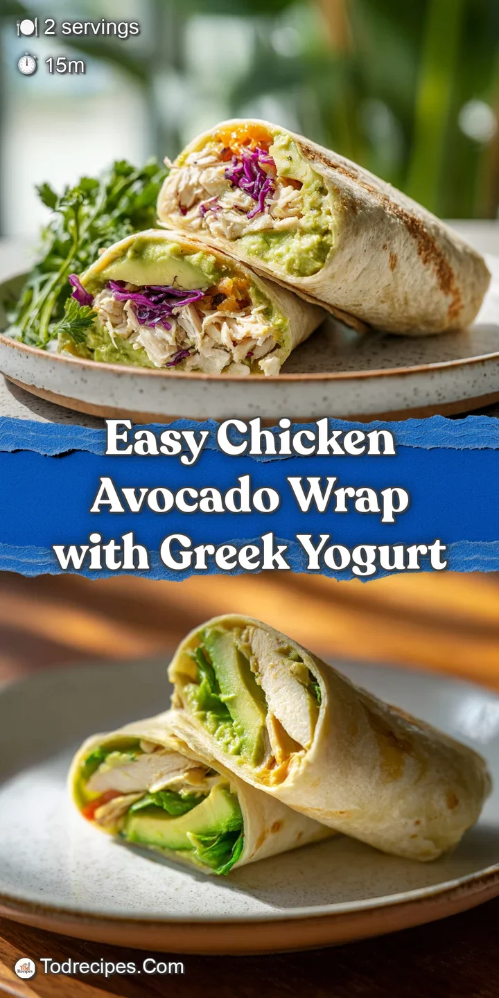 Close-up of a chicken avocado wrap, showing the creamy texture of the filling, tender chicken, and bright green avocado sl...