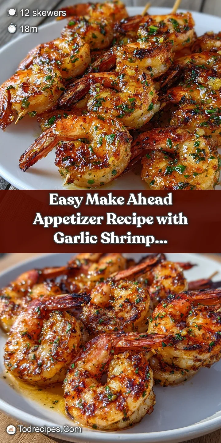 Close-up of succulent pink shrimp glistening with melted garlic butter and finely chopped fresh herbs.