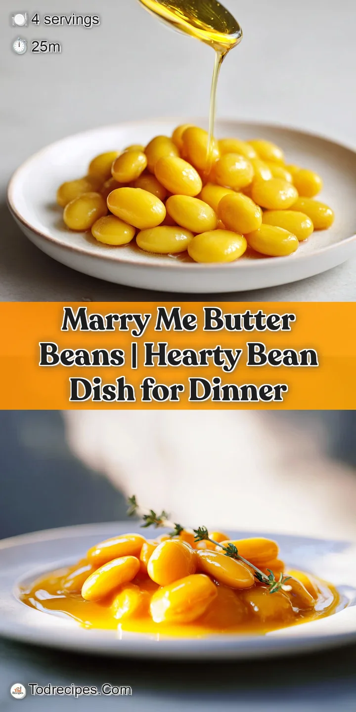 Close-up of tender butter beans glistening in a savory tomato sauce, hinting at a rich, comforting Tuscan flavor.