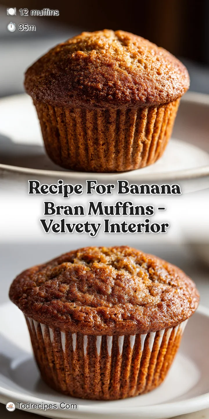 Close-up of a warm banana bran muffin showcasing the tender crumb & visible bran flakes, a delicious & wholesome treat.