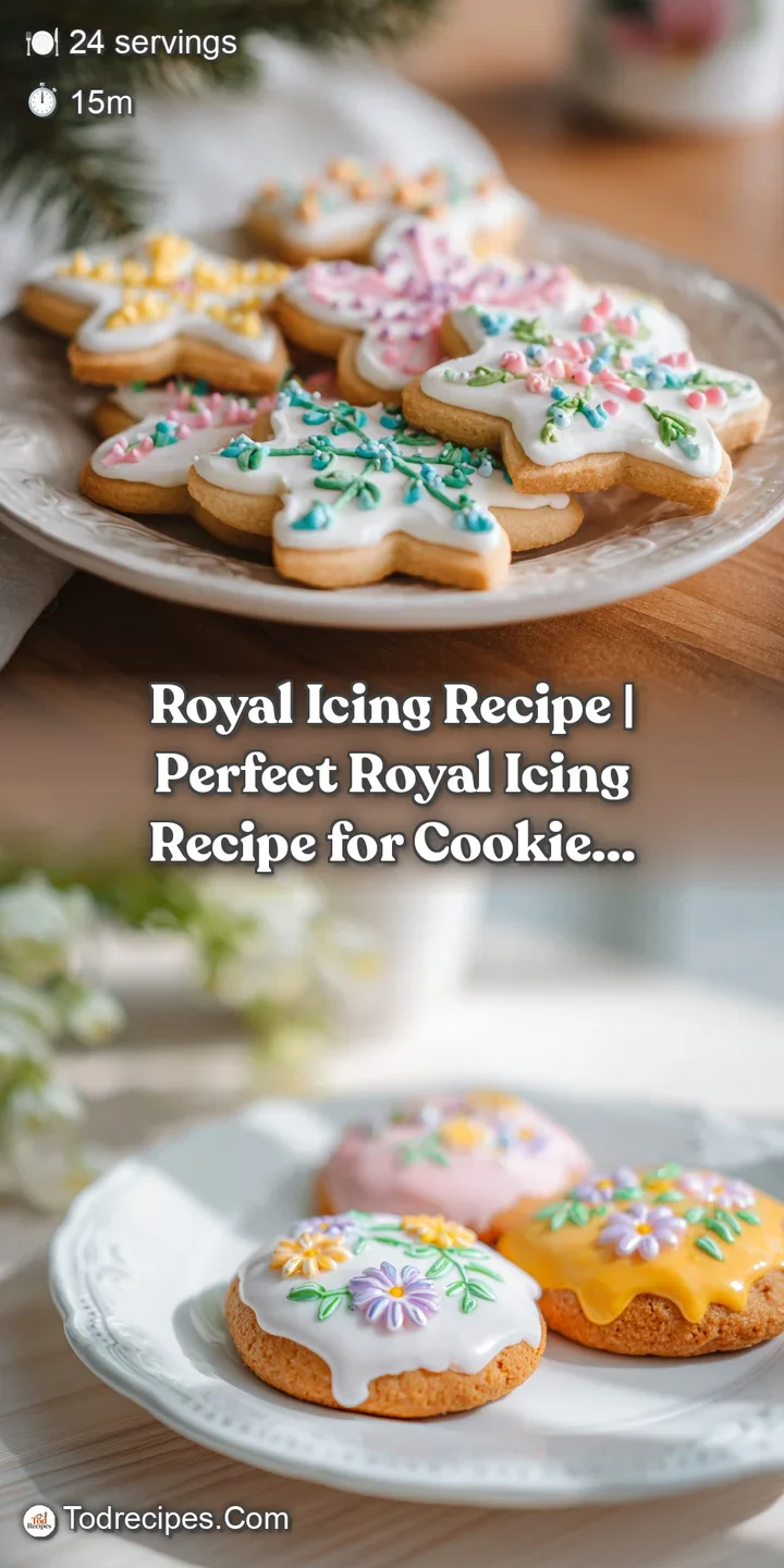 Glossy, thick white royal icing piped in delicate swirls and dots on a sugar cookie