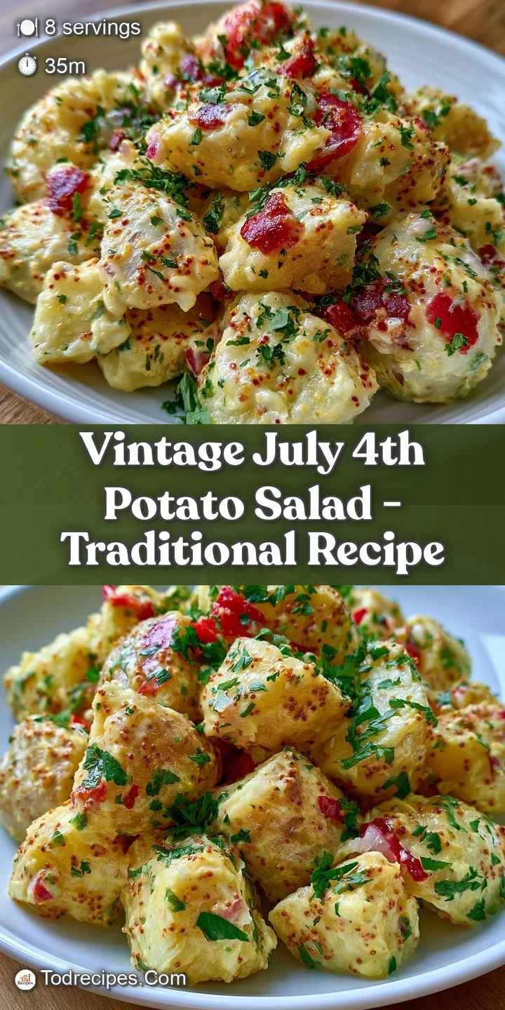 Close-up of creamy potato chunks coated in a rich dressing with flecks of black pepper and crisp green onion slices.