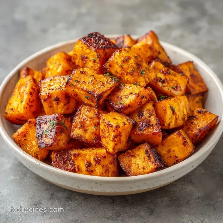 Crispy Air Fryer Sweet Potato Cubes: Golden and Savory