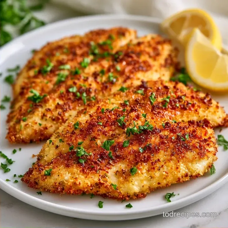 Crispy Baked Parmesan Crusted Tilapia