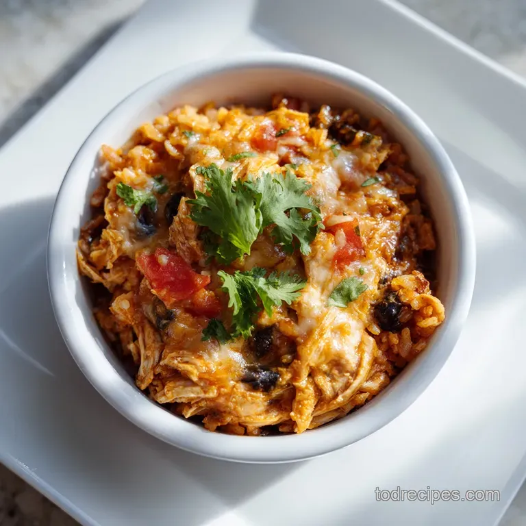 Chicken Enchilada Rice Casserole
