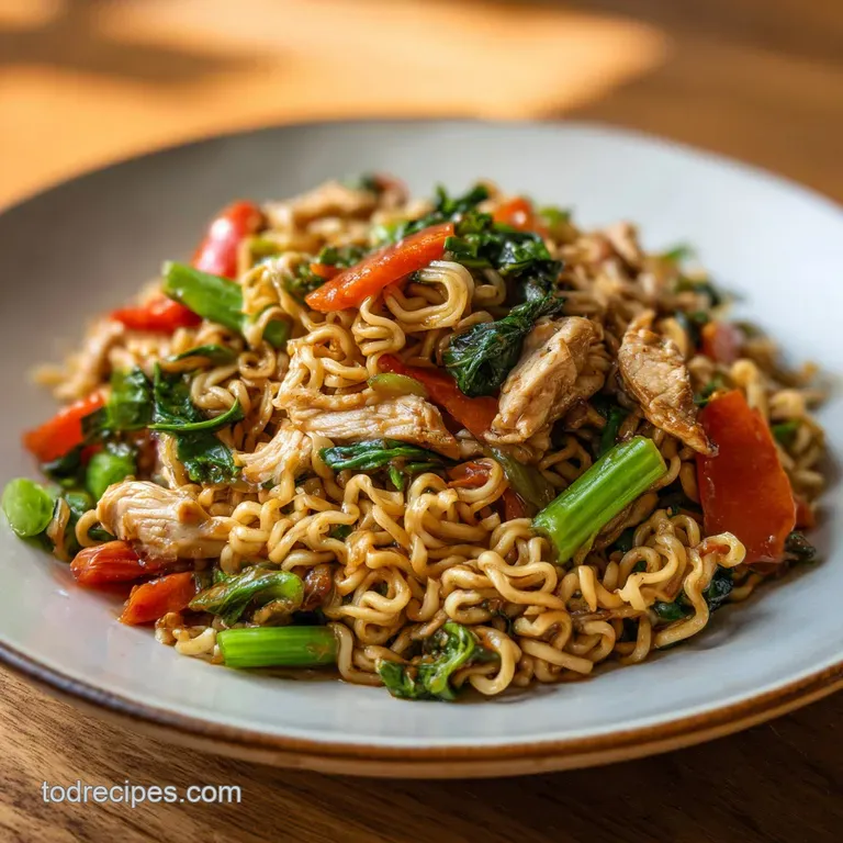 Chicken Ramen Stir Fry: Savory Glaze